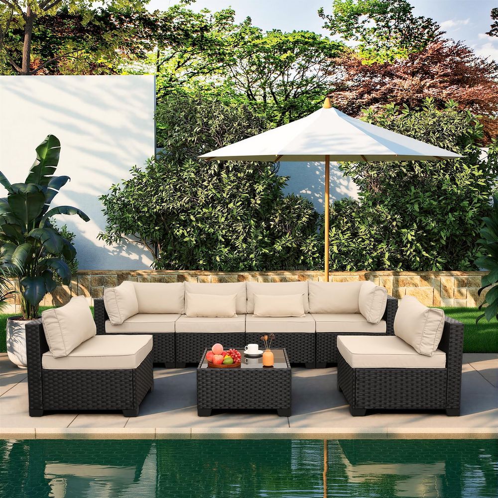 Outdoor Furniture Rocking Chair - Patio Furniture Set, 5 Pieces Outdoor