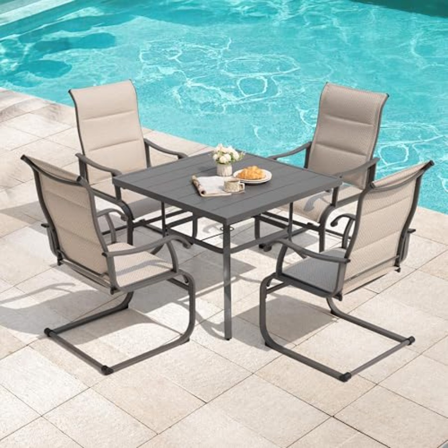 Outdoor Furniture Plus - 5 Piece Patio Dining Set Outdoor