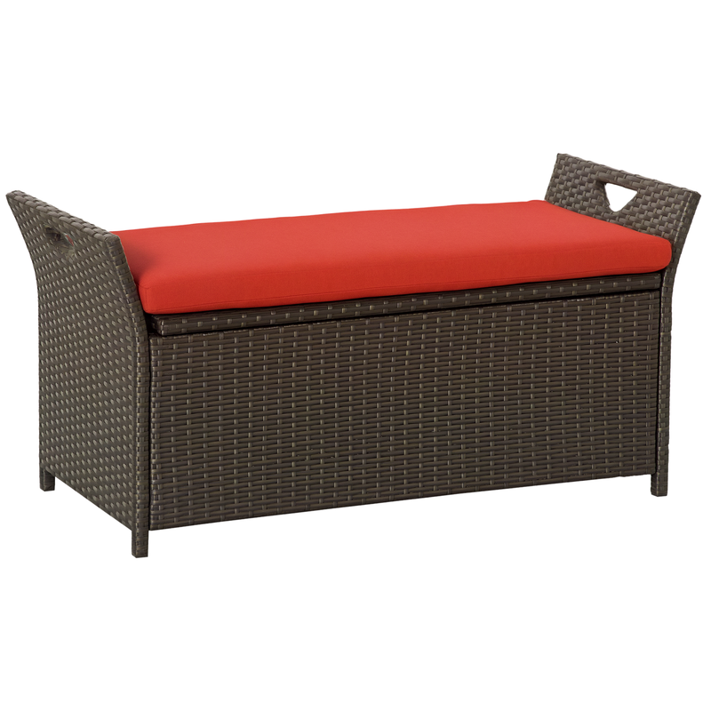 Outdoor Furniture Cushion - 29 Gallon Patio Wicker Storage Bench,