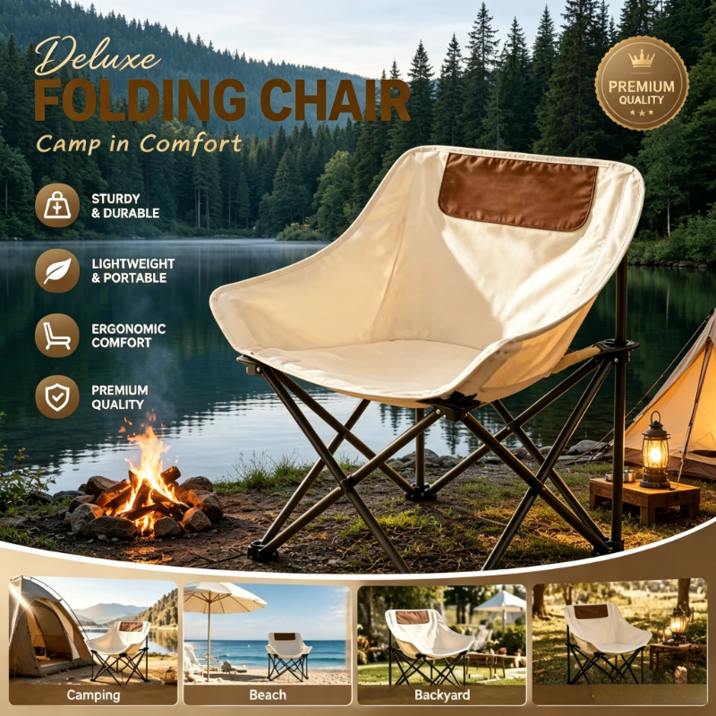 Outdoor Furniture Rocking Chair - Ultra Light Portable Camping Chair Foldable