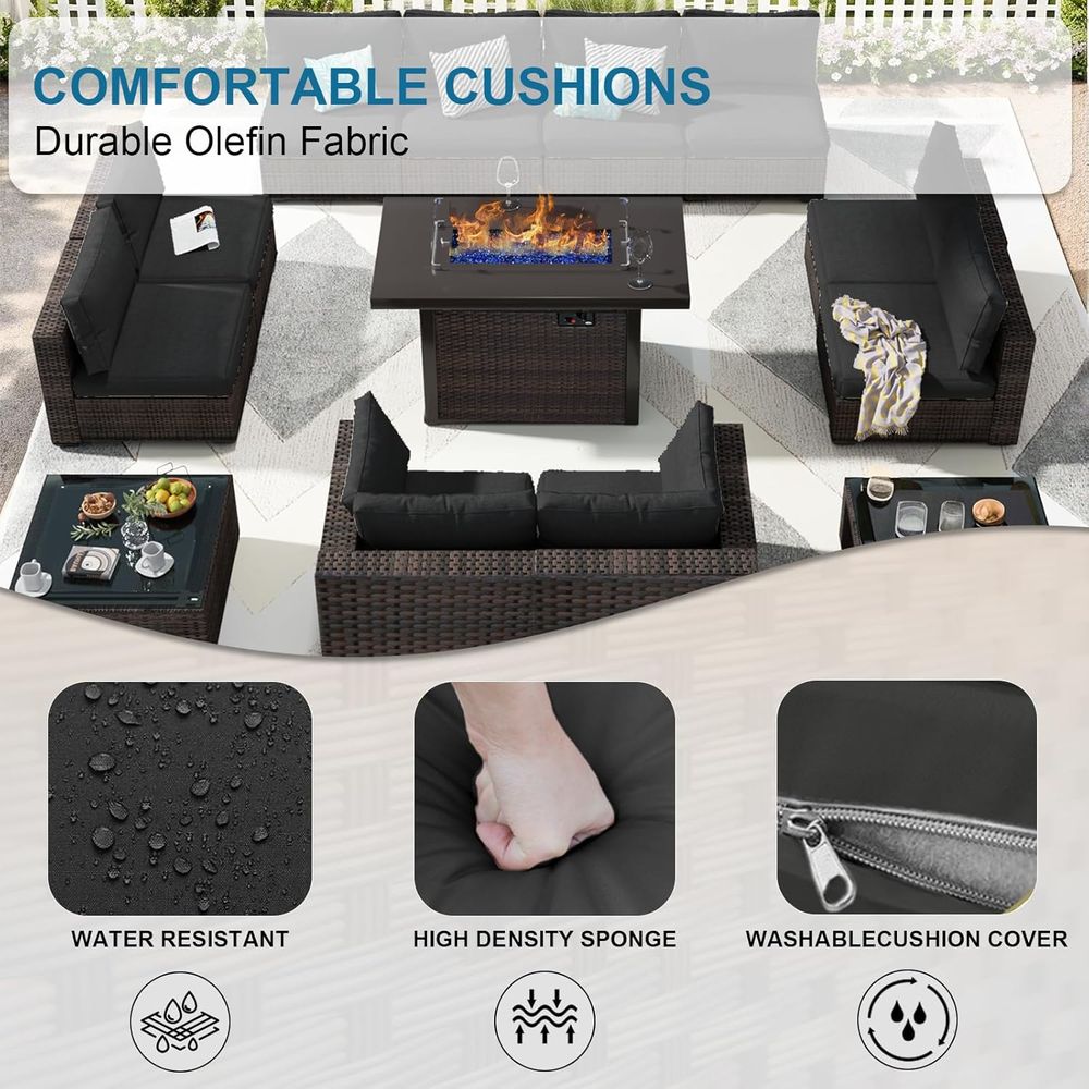 13-Piece Outdoor Sectional Pat - Outdoor Furniture And Fire Pit recensie en prijs