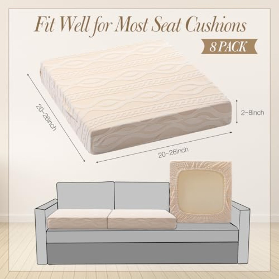 8Pcs Stretch Patio Cushion Cov - Outdoor Furniture Cushion recensie en prijs