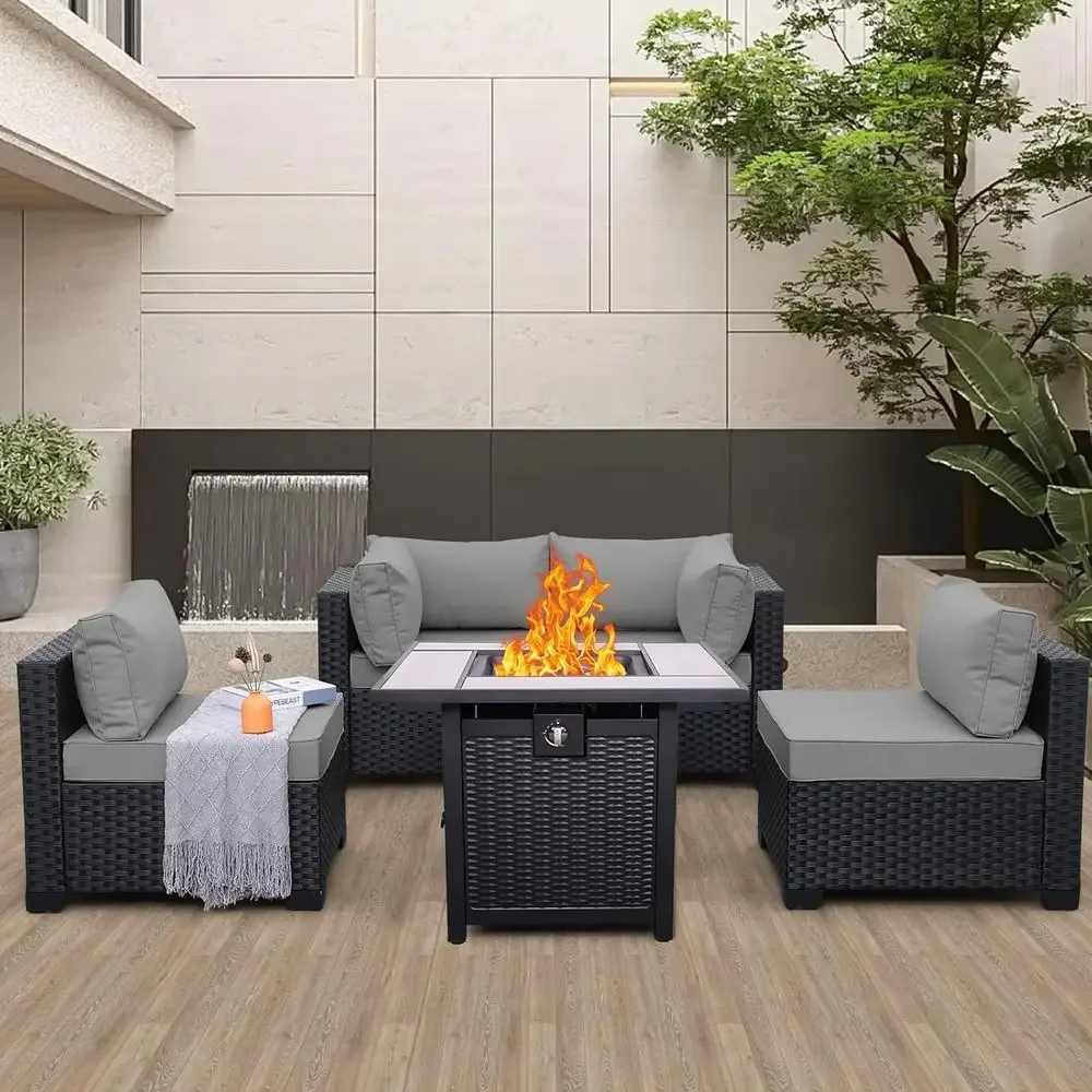 5-Piece Outdoor Patio Furnitur - Outdoor Furniture And Fire Pit recensie en prijs