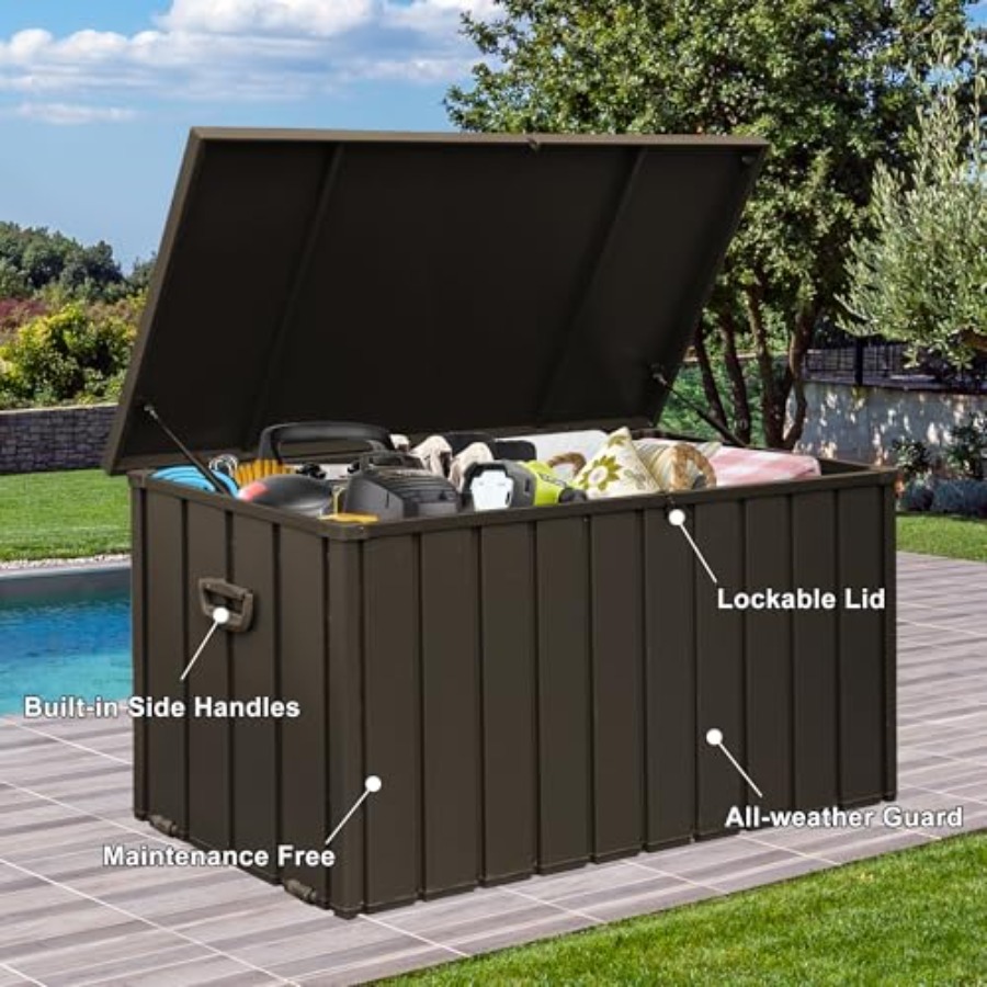 160 Gallon Deck Box Outdoor St - Outdoor Furniture Cushion recensie en prijs