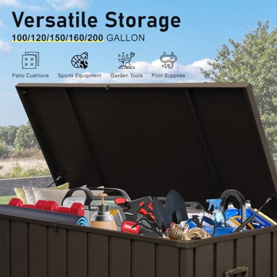 160 Gallon Deck Box Outdoor St - Outdoor Furniture Cushion recensie en prijs