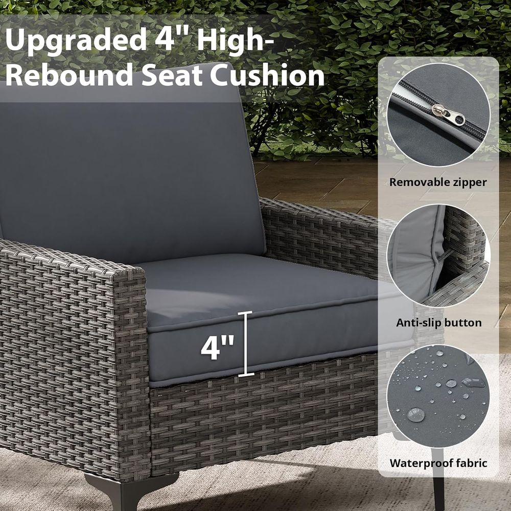4-Piece Wicker Outdoor Furnitu - Outdoor Furniture Cushion recensie en prijs