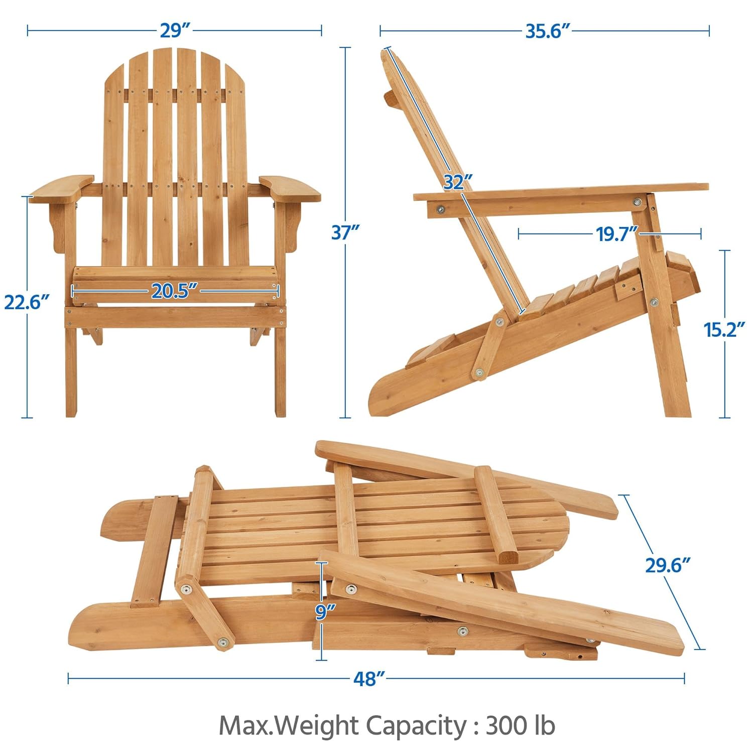 Folding Adirondack Chair Set o - Outdoor Furniture And Fire Pit recensie en prijs