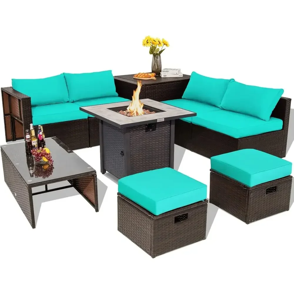 9-Piece Outdoor Patio Furnitur - Outdoor Furniture And Fire Pit recensie en prijs