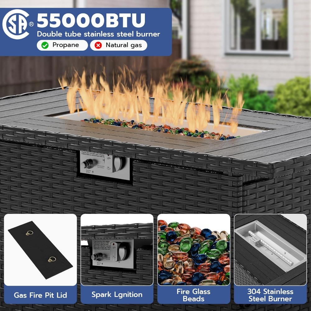 7 Piece Outdoor Sectional Sofa - Outdoor Furniture And Fire Pit recensie en prijs