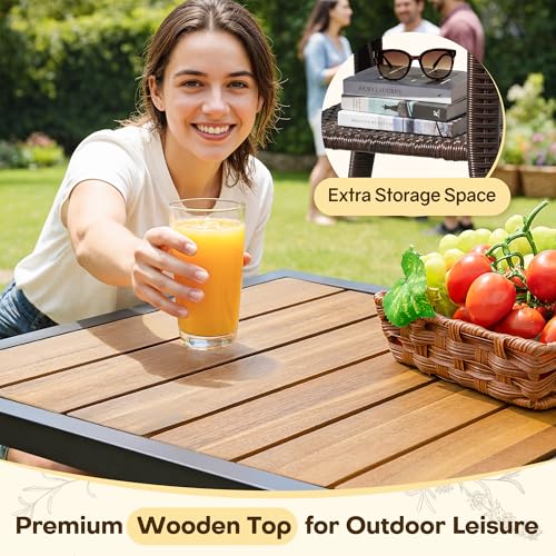 Brown 3-Piece Outdoor Wicker S - Outdoor Furniture Plus recensie en prijs