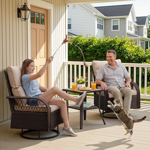 Brown 3-Piece Outdoor Wicker S - Outdoor Furniture Plus recensie en prijs