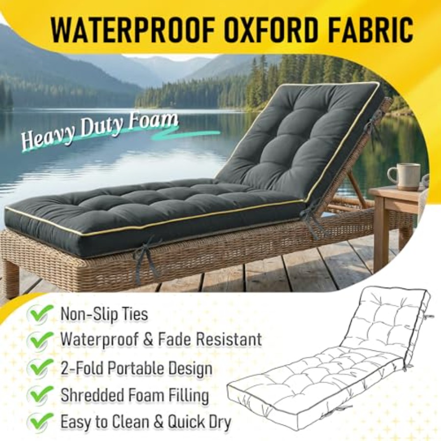 x21 Folding Chaise Lounge Cush - Outdoor Furniture Quick Dry recensie en prijs