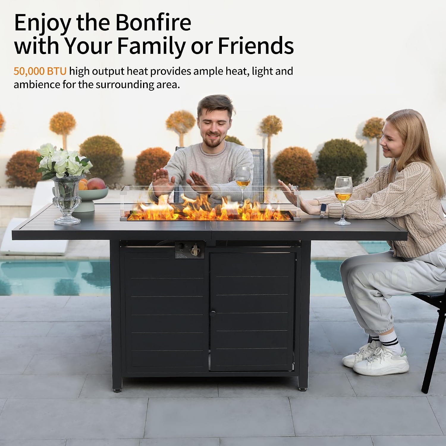 7 Pieces Patio Furniture Set w - Outdoor Furniture And Fire Pit recensie en prijs