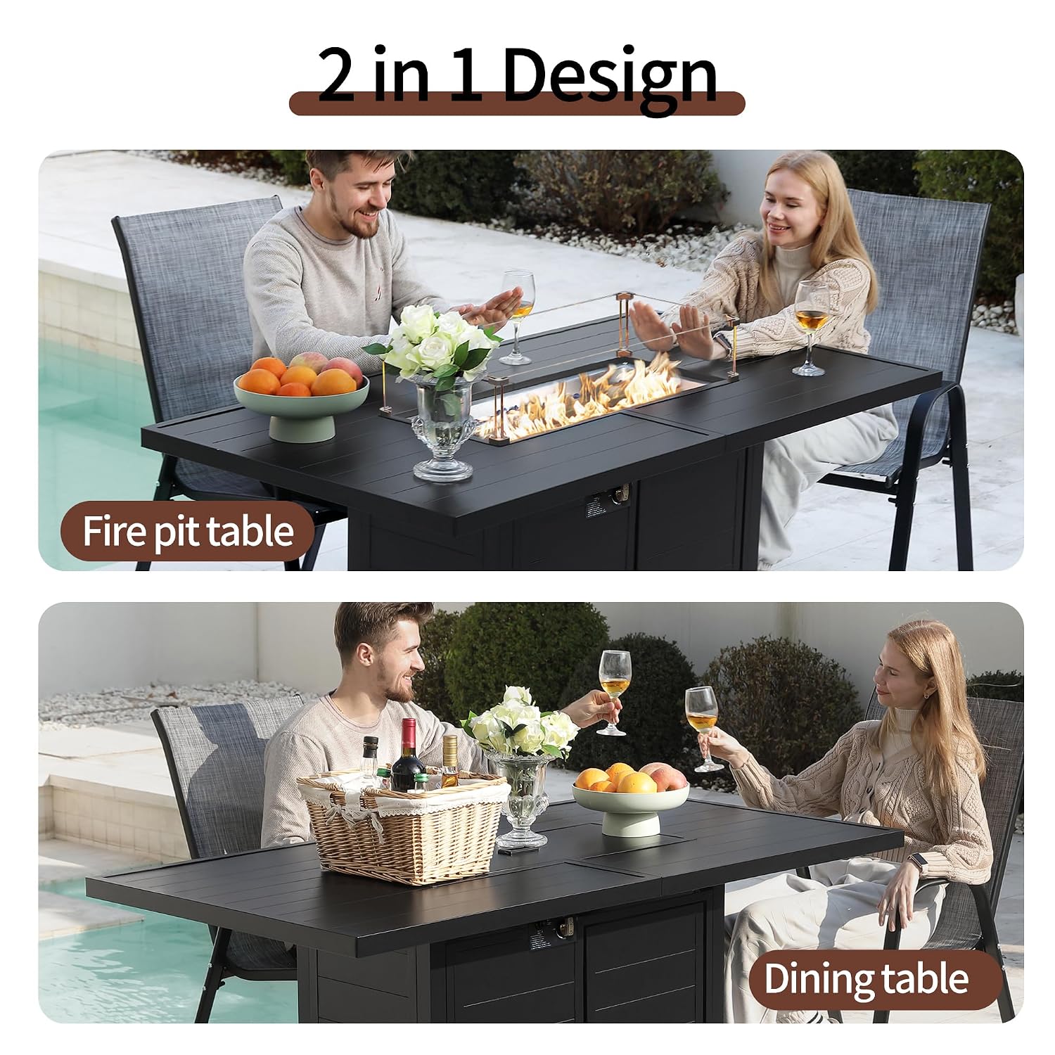 7 Pieces Patio Furniture Set w - Outdoor Furniture And Fire Pit recensie en prijs