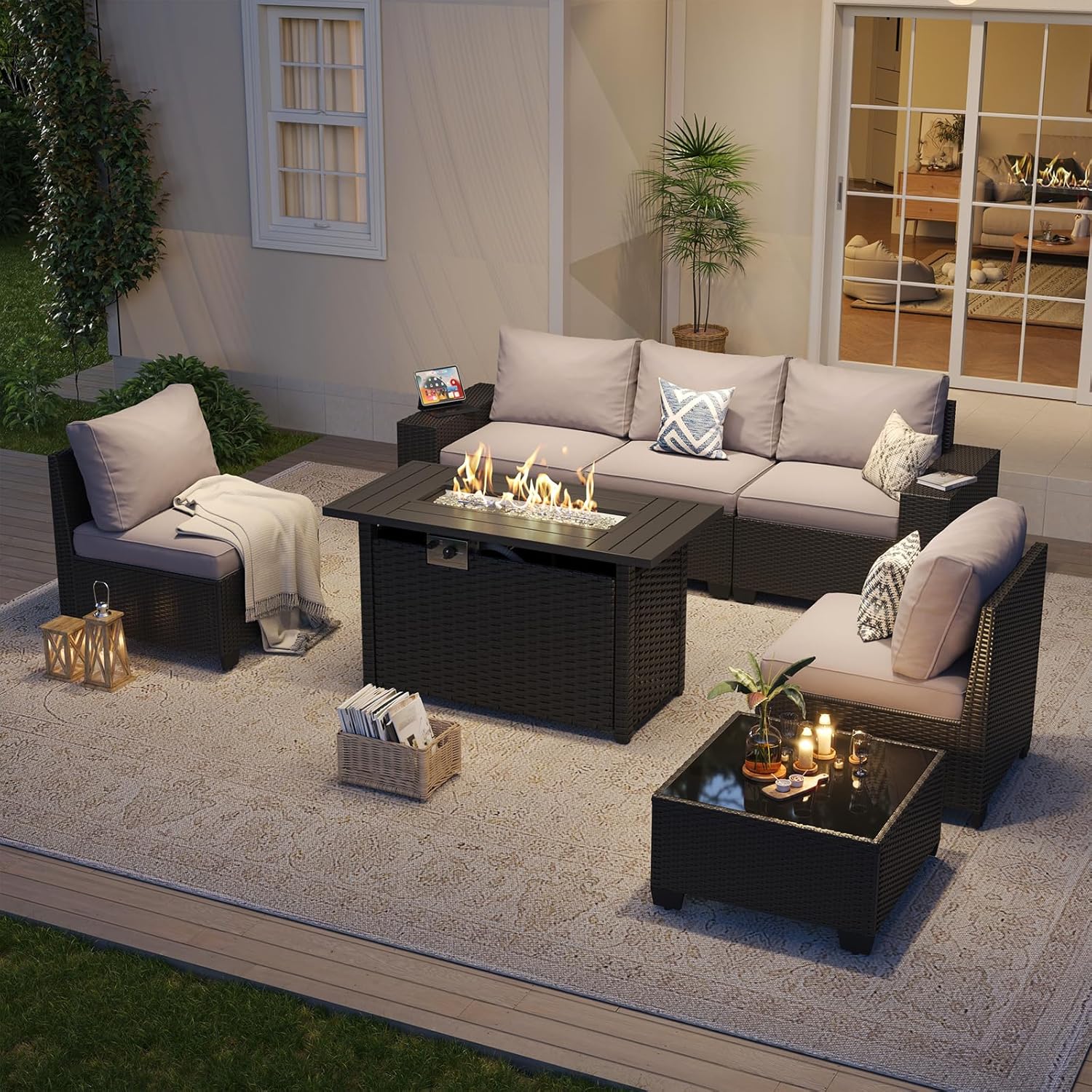 Outdoor Patio Furniture Set wi - Outdoor Furniture And Fire Pit recensie en prijs