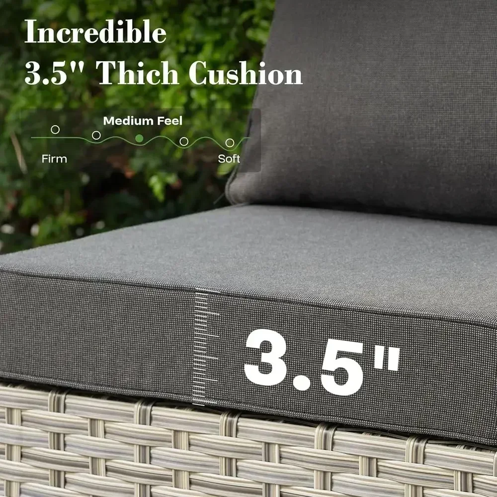 6-Piece Outdoor Wicker Patio F - Outdoor Furniture And Fire Pit recensie en prijs