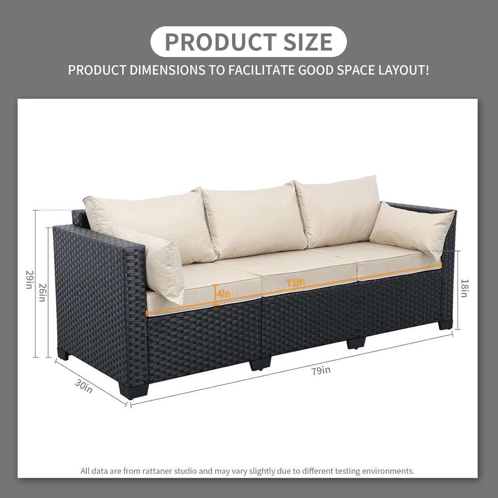 Patio Furniture 3-seat Sofa Wi - Outdoor Furniture Cushion recensie en prijs