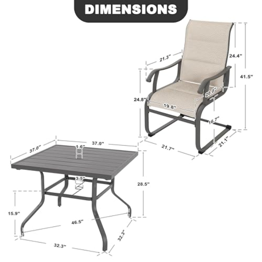 5 Piece Patio Dining Set Outdo - Outdoor Furniture Plus recensie en prijs