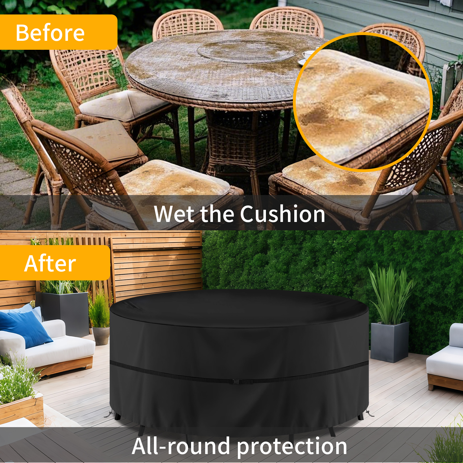 Round Waterproof Garden Furnit - Outdoor Furniture Manufacturer recensie en prijs