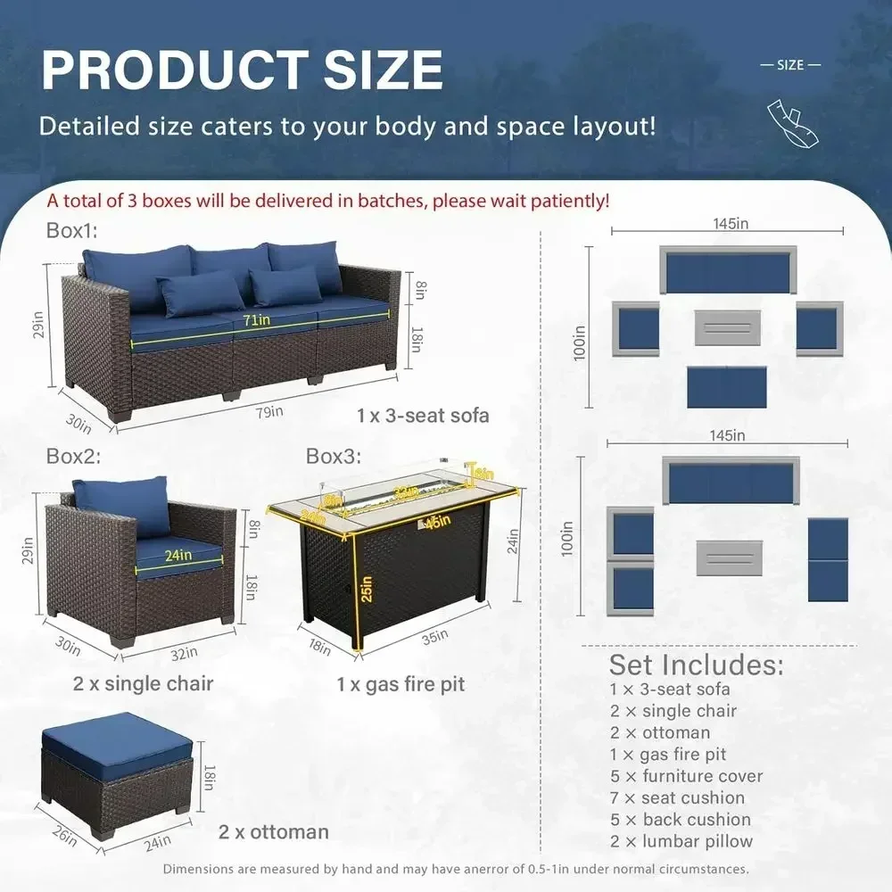 6-Piece Outdoor Patio Furnitur - Outdoor Furniture And Fire Pit recensie en prijs