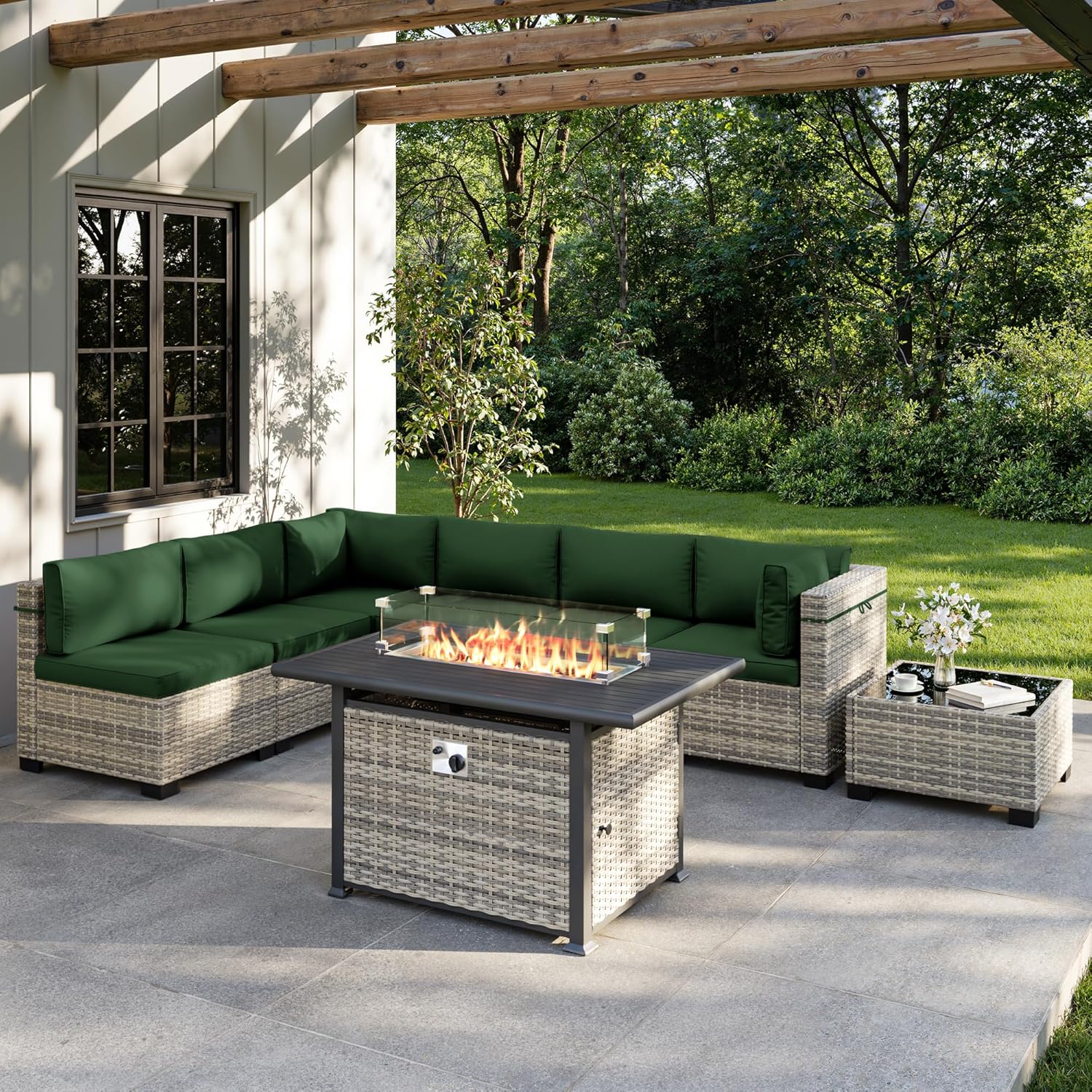 8-Piece Outdoor Patio Furnitur - Outdoor Furniture And Fire Pit recensie en prijs