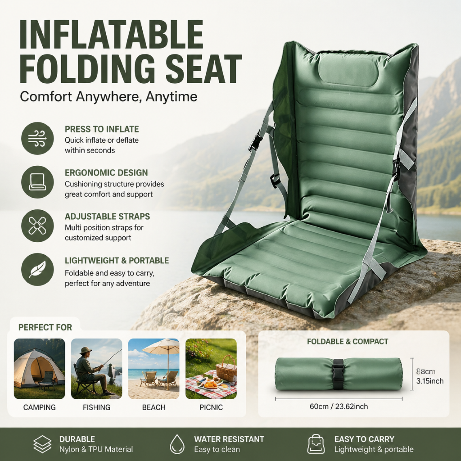 Inflatable Folding Seat Cushio - Outdoor Furniture Cushion recensie en prijs