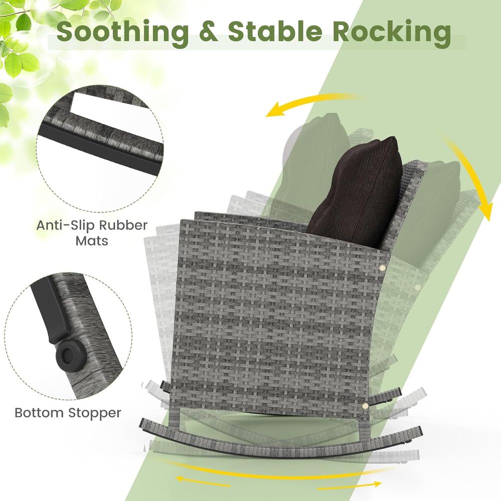 Rattan Wicker Rocking Chair Se - Outdoor Furniture Rocking Chair recensie en prijs